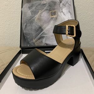 Brand New Faux Leather Sandals!!